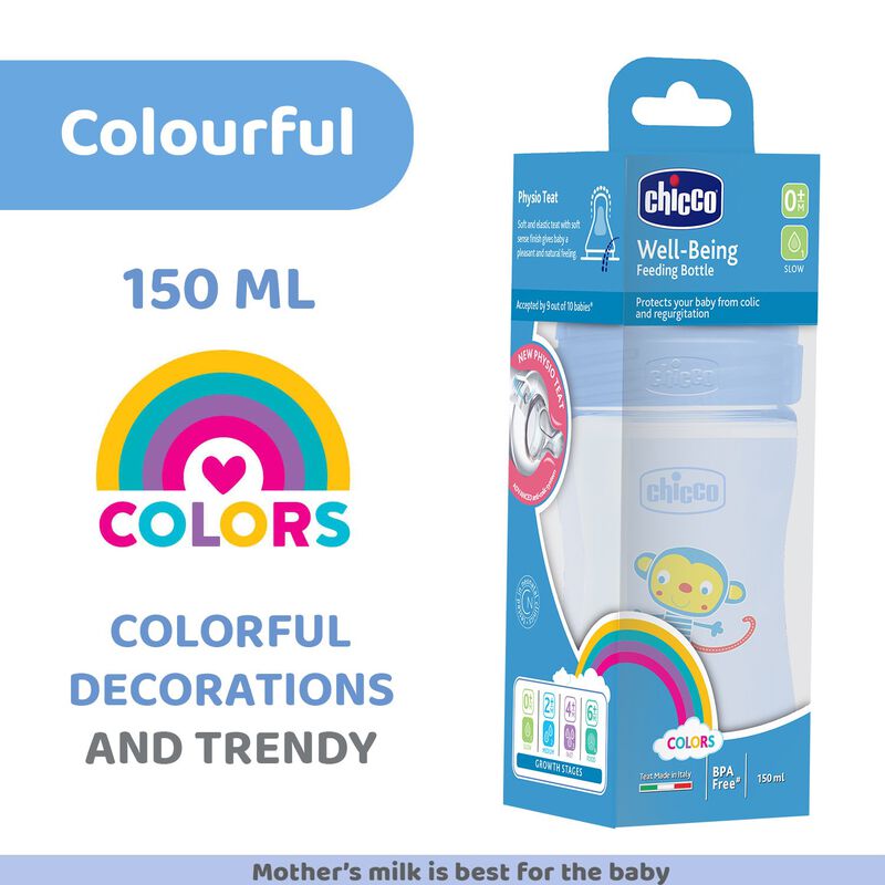 WellBeing Feeding Bottle (150ml, Slow) image number null